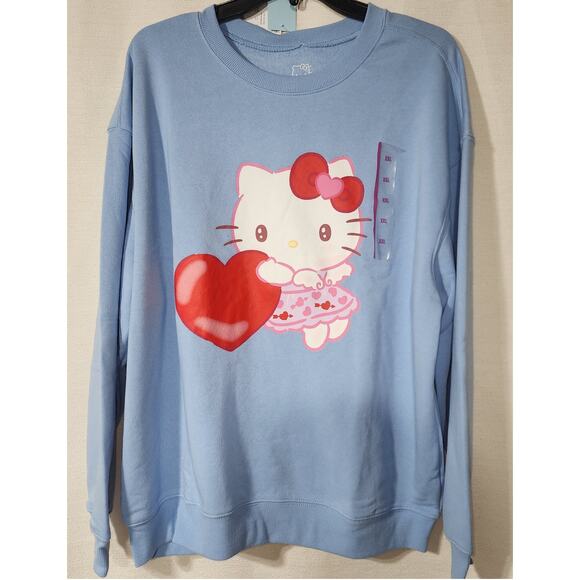 Hello kitty valentine sweatshirt women's graphic XXL - Picture 1 of 9
